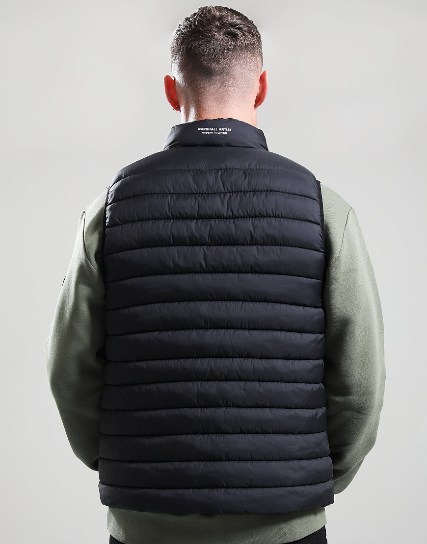 Marshall Artist Oakdale Bubble Gilet Vest Black