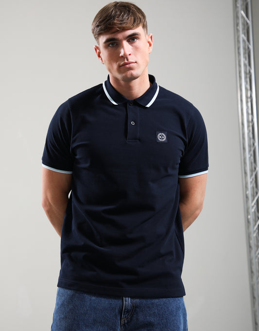 Marshall Artist Tipped Polo Navy