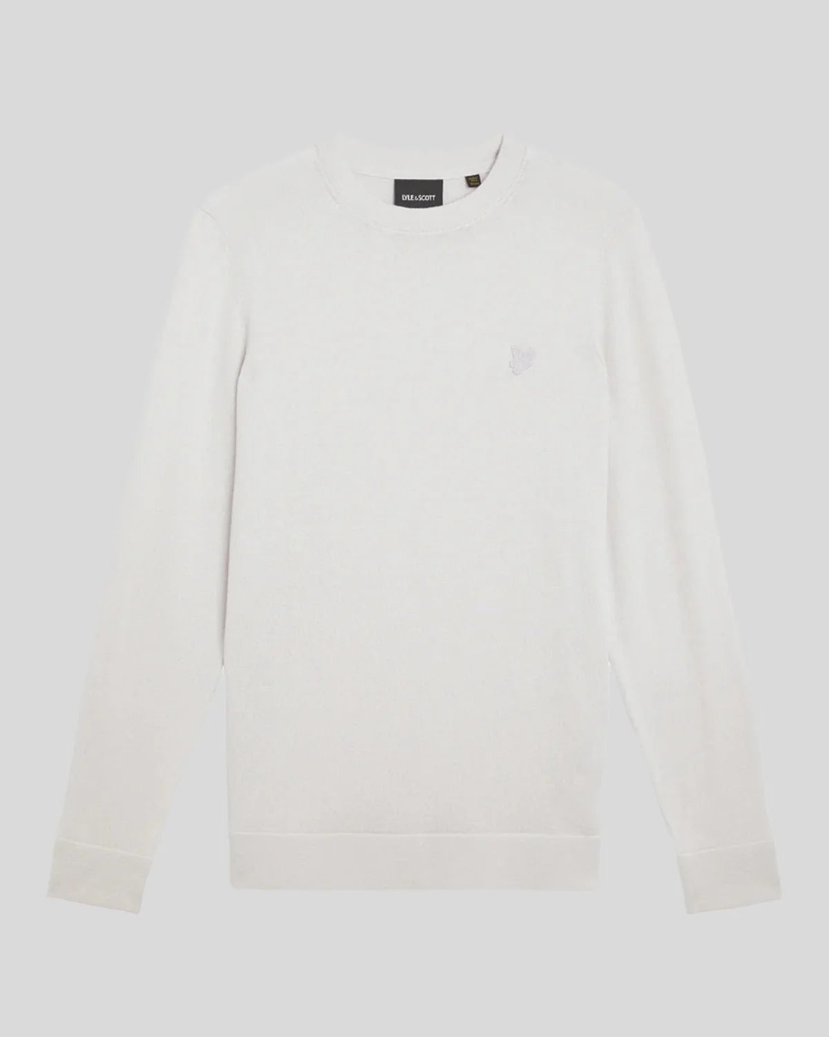 Lyle & Scott Tonal Superfine Crew Neck Jumper Blue Hint