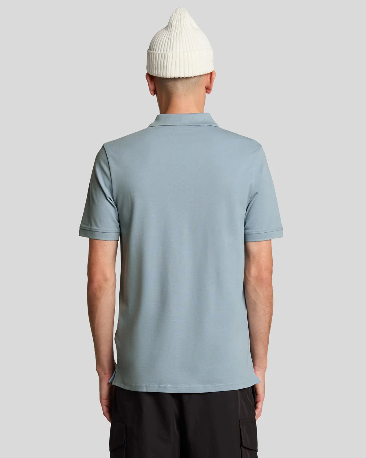 Lyle & Scott Superfine Tonal Polo Blue Ash