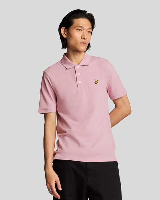 Lyle & Scott Plain Polo Shirt Pink Light