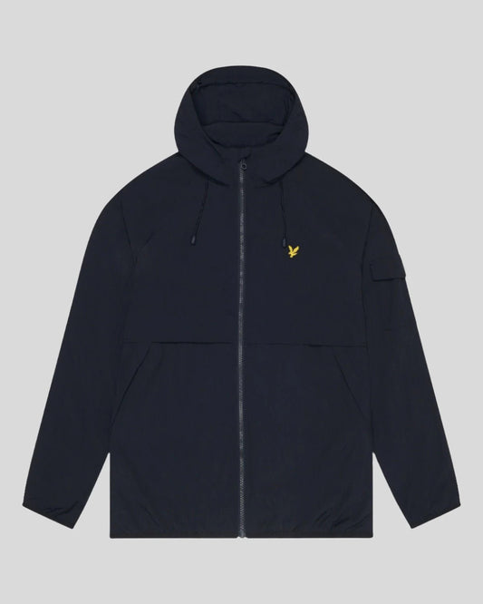 Lyle & Scott Hooded Windbreaker Jacket in Dark Navy