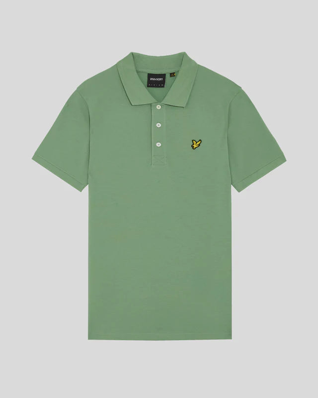 Lyle & Scott Plain Polo Smoke Green