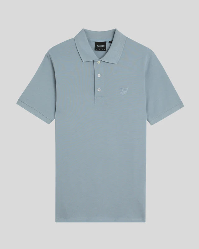 Lyle & Scott Superfine Tonal Polo Blue Ash