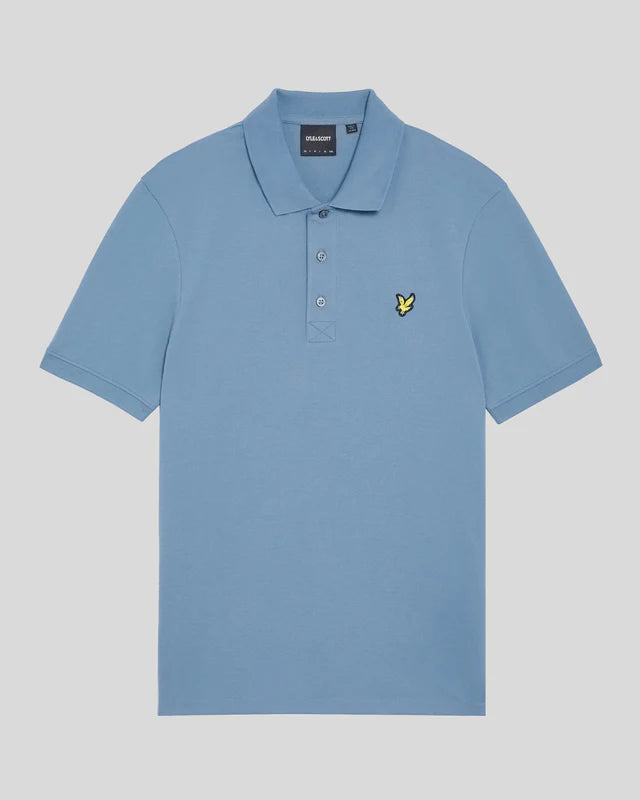 Lyle & Scott Plain Cotton Polo Ocean Sky