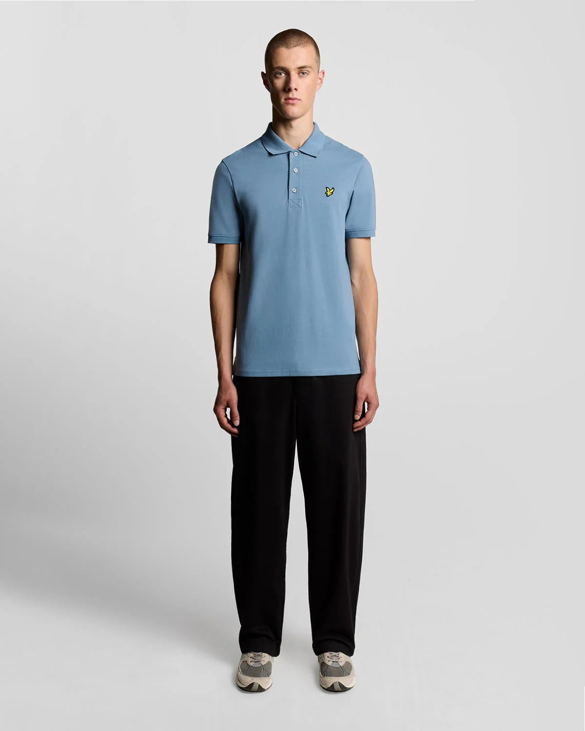 Lyle & Scott Plain Cotton Polo Ocean Sky