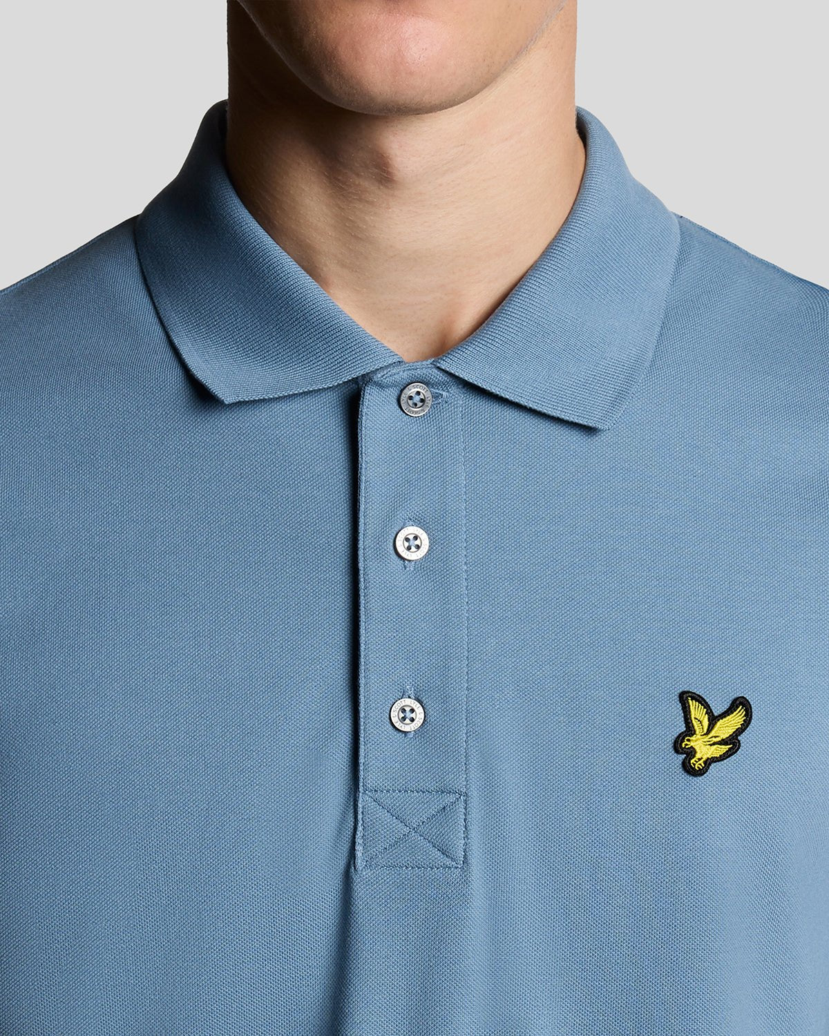 Lyle & Scott Plain Cotton Polo Ocean Sky