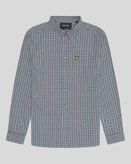 Lyle & Scott Checked Gingham Shirt Argyle Teal