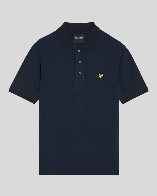 Lyle & Scott Plain Polo Shirt in Dark Navy
