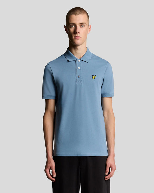 Lyle & Scott Plain Cotton Polo Ocean Sky