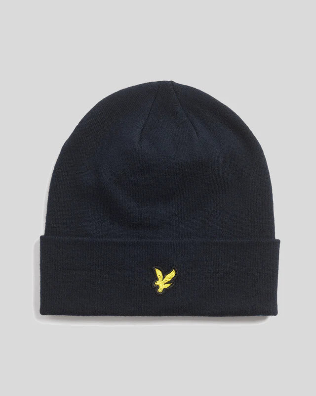 Lyle & Scott Merino Wool Blend Beanie Dark Navy