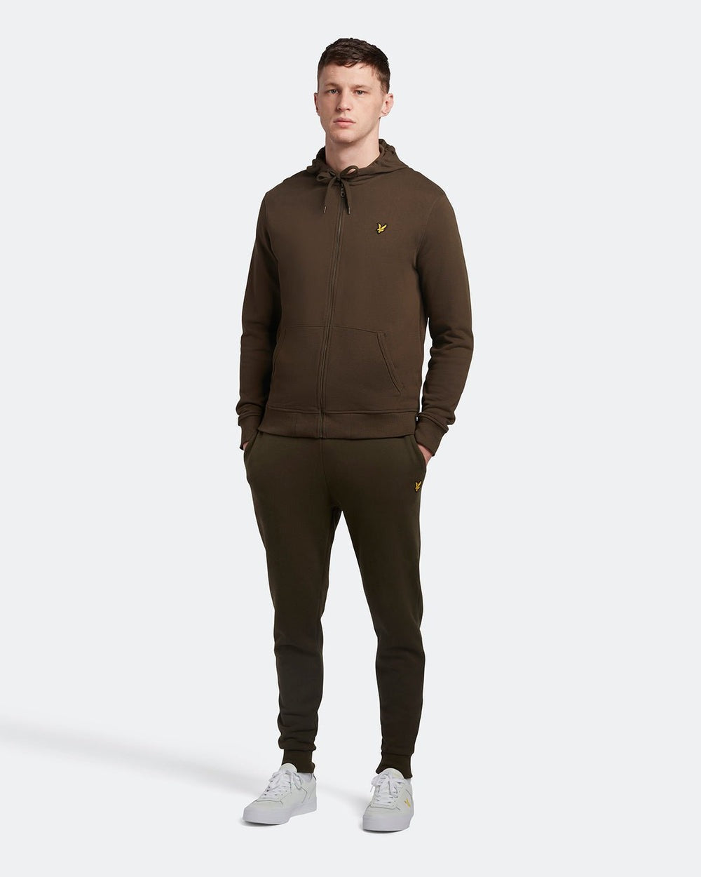 Lyle & Scott Zip Through Hoodie Olive