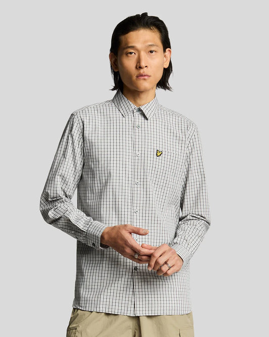Lyle & Scott Checked Gingham Shirt Gunmetal