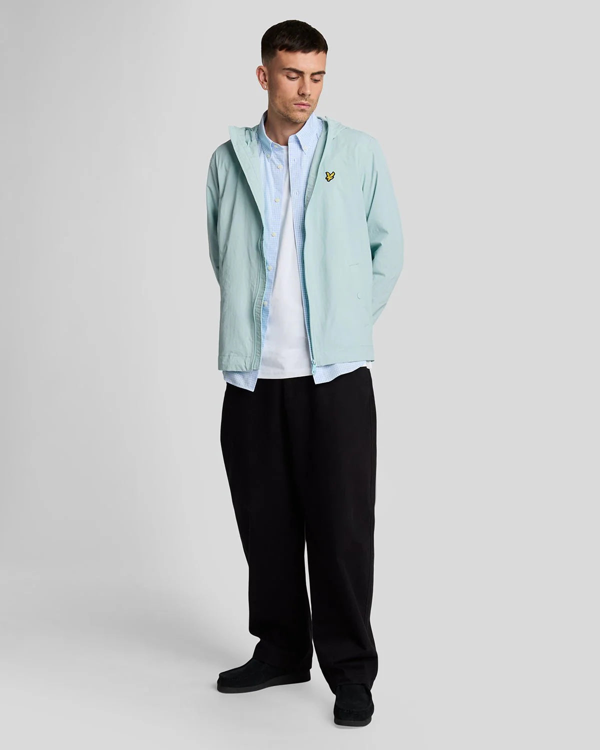 Lyle & Scott Zip Through Hooded Jacket Future Blue