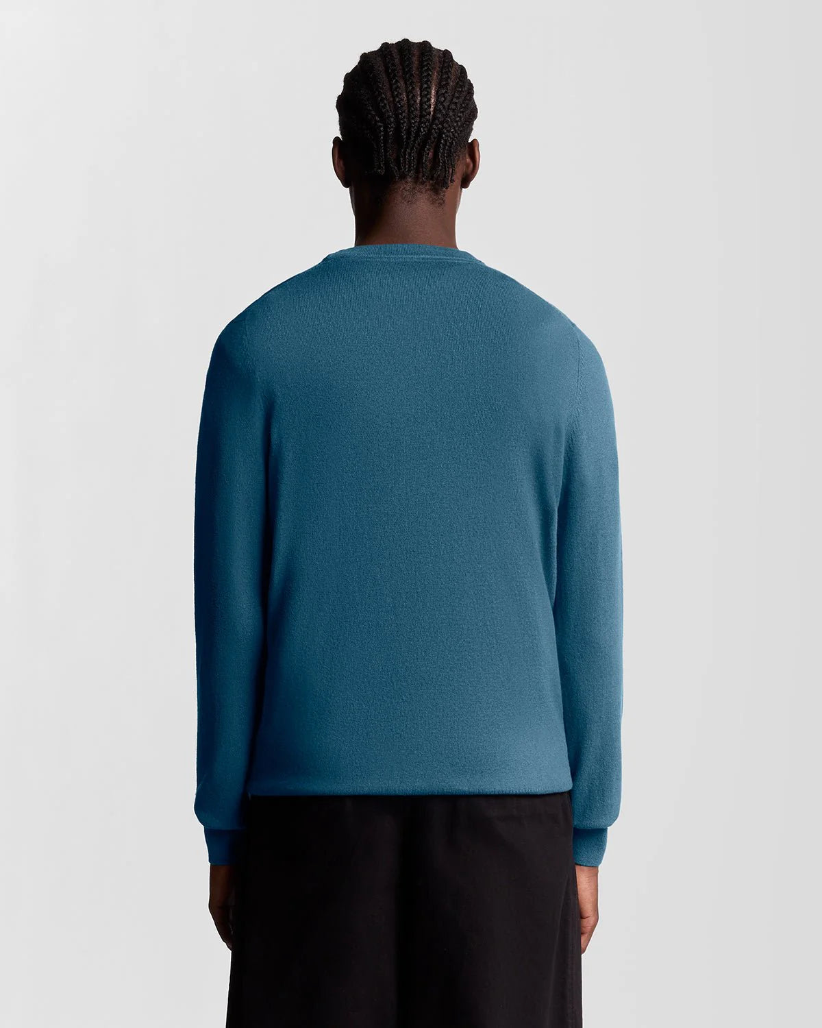 Lyle & Scott Cotton Merino Crew Neck Jumper Deep Water