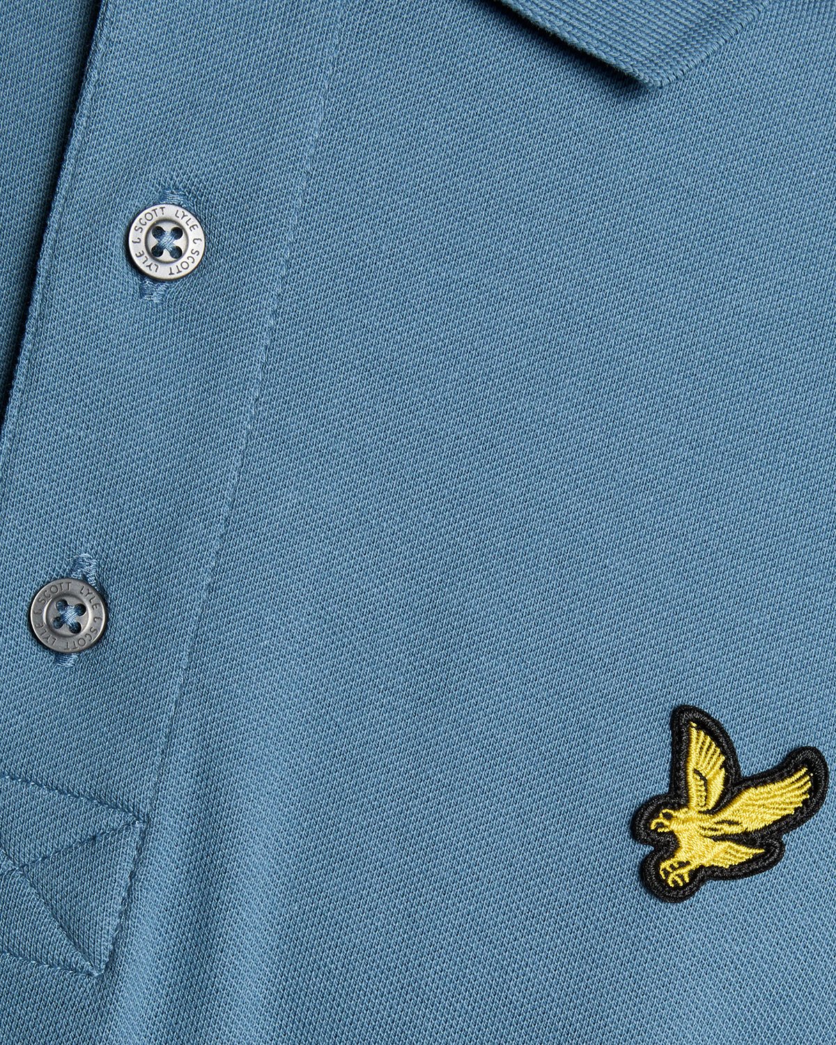 Lyle & Scott Plain Cotton Polo Ocean Sky