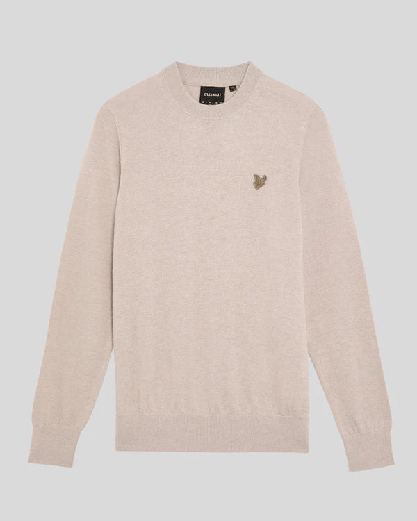 Lyle & Scott Tonal Eagle Lambswool Crew Jumper Cinder