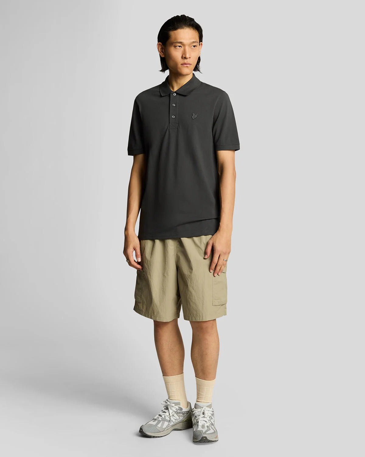 Lyle & Scott Superfine Cotton Polo Gunmetal