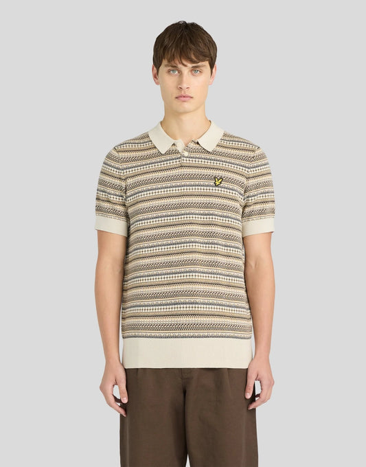 Lyle & Scott Fairisle Knitted Polo Cove