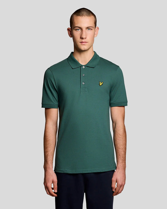 Lyle & Scott Plain Cotton Polo Everglade