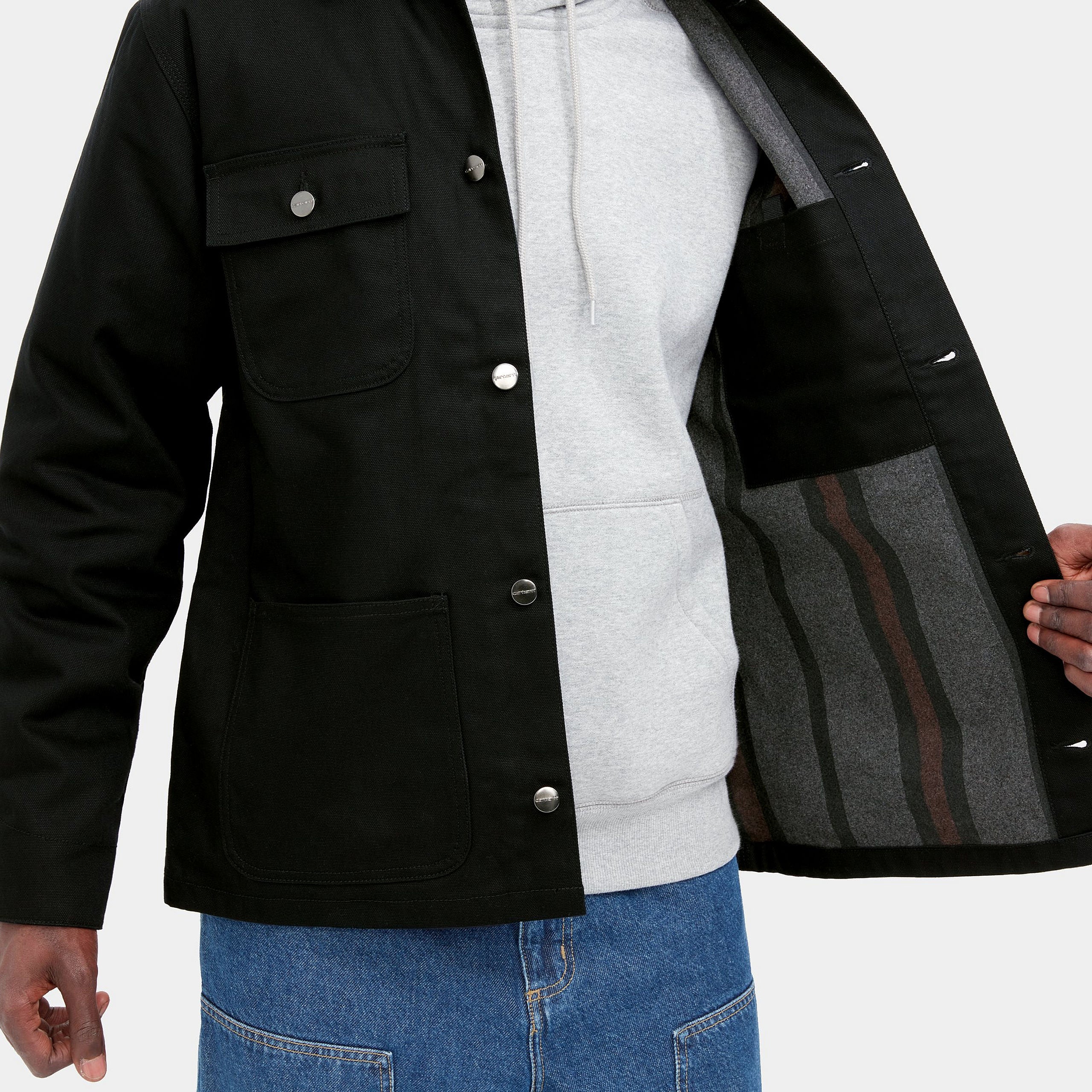 Carhartt wip michigan coat black hot sale