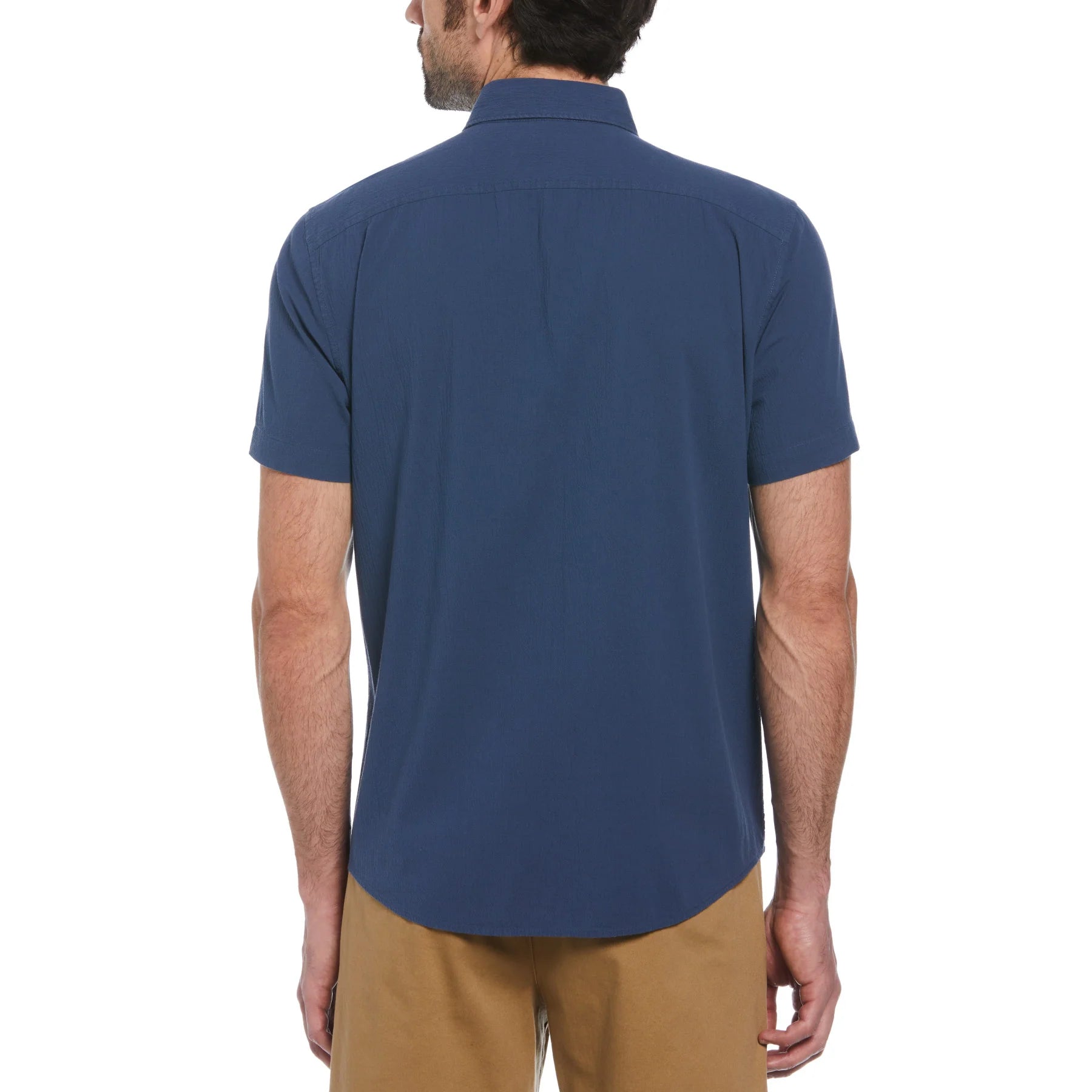 Original Penguin Seersucker SS Shirt Sargasso Sea Blue