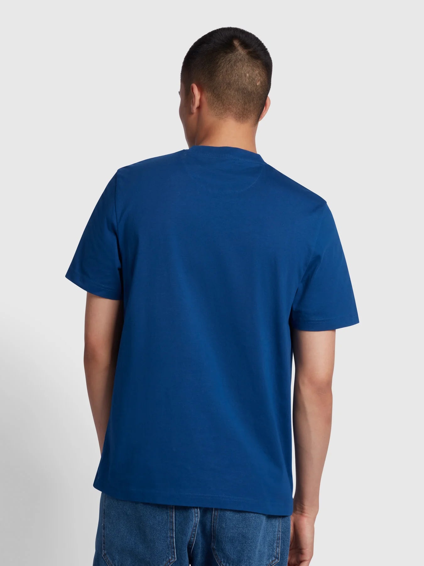 Farah Danny Organic Cotton T-Shirt Blue Peony