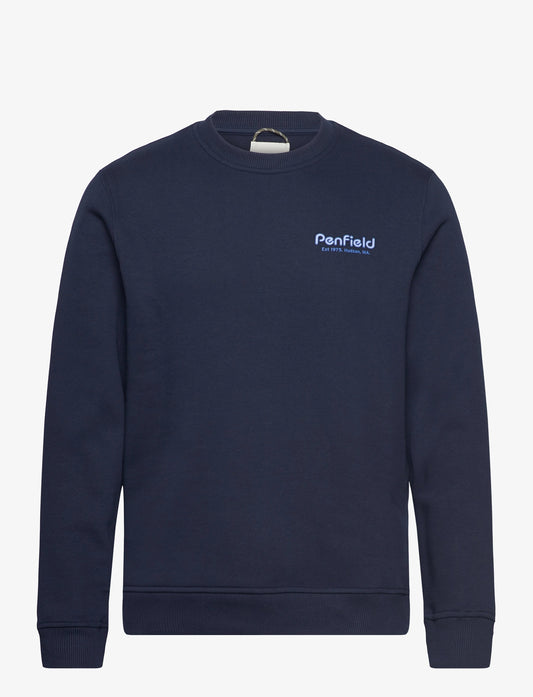 Penfield Sunset Mountain Back Graphic Sweat Navy