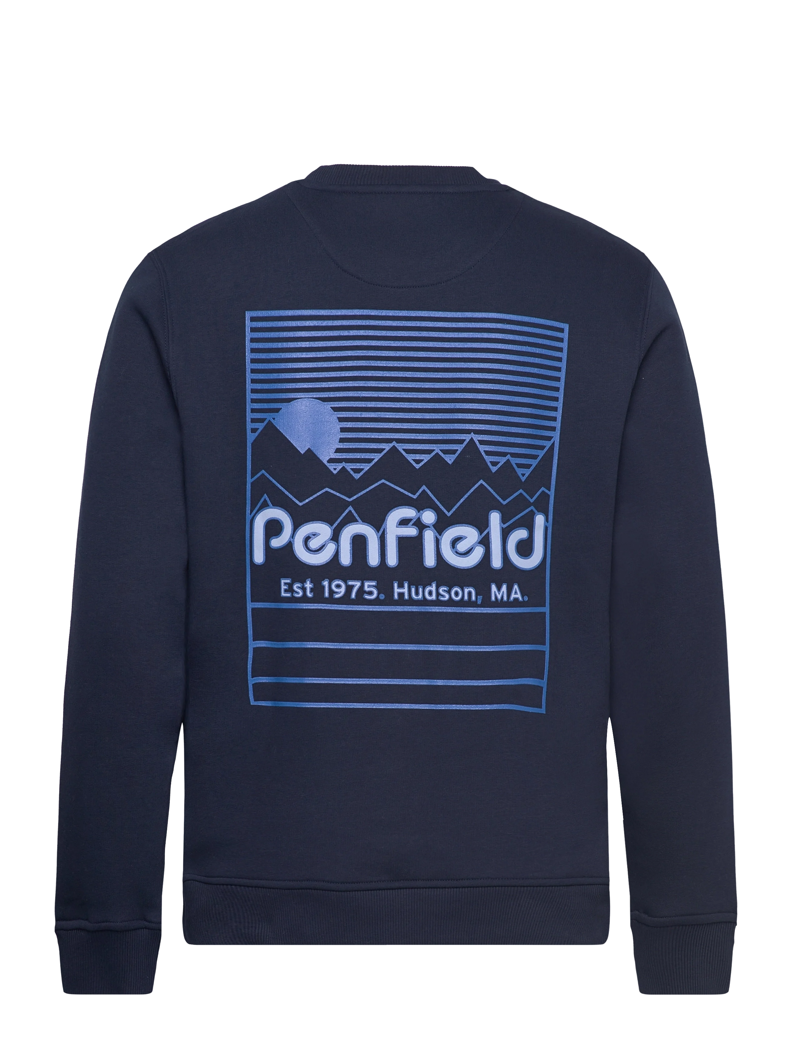 Penfield Sunset Mountain Back Graphic Sweat Navy