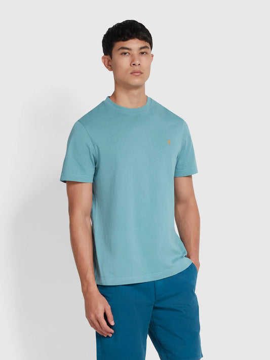 Farah Danny Organic Cotton T-Shirt Brook Blue