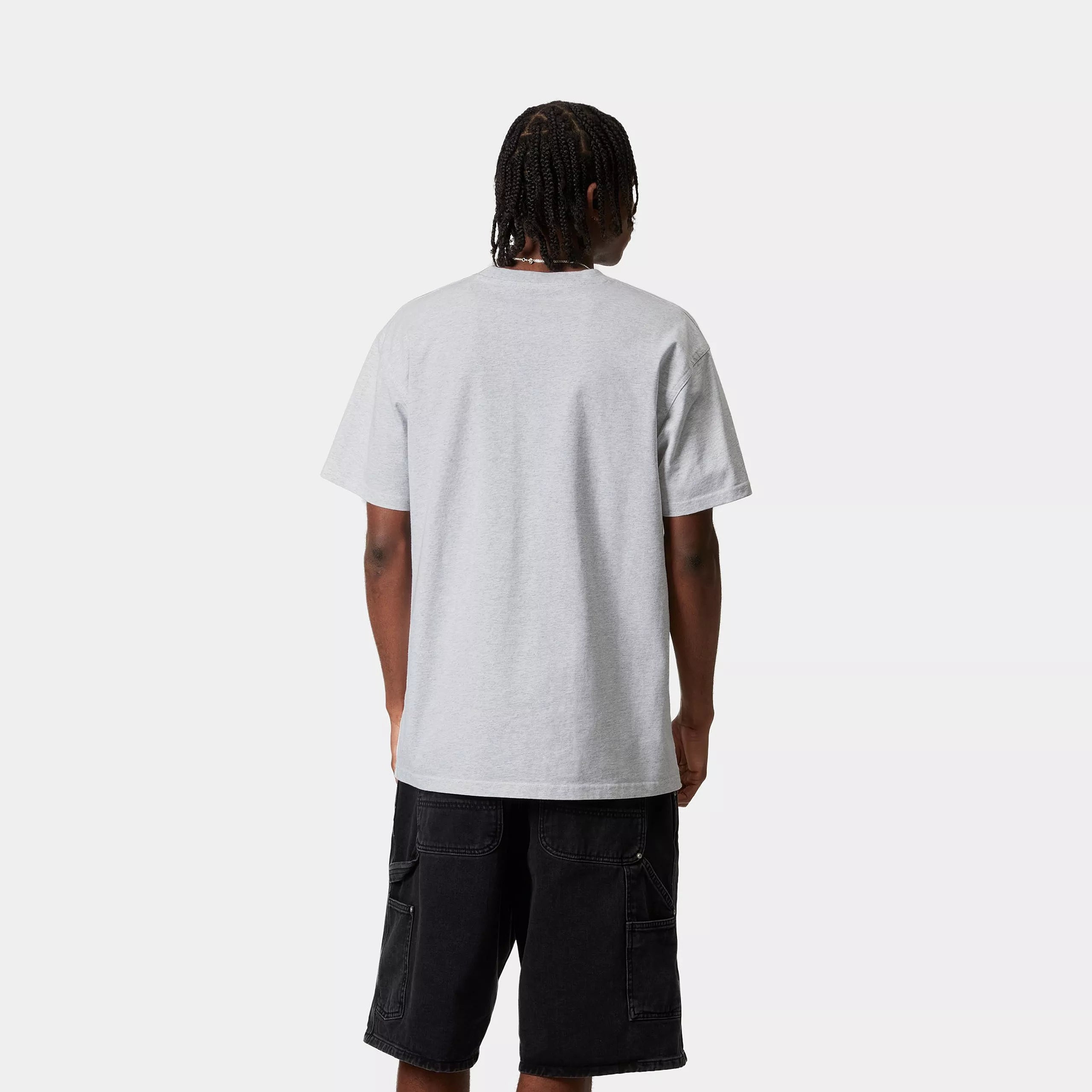 Carhartt WIP S/S American Script T-Shirt Ash Heather Grey