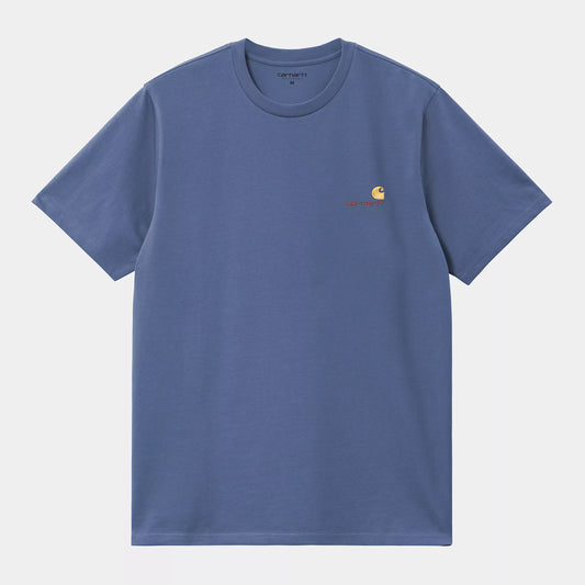 Carhartt WIP S/S American Script T-Shirt Blue Iris