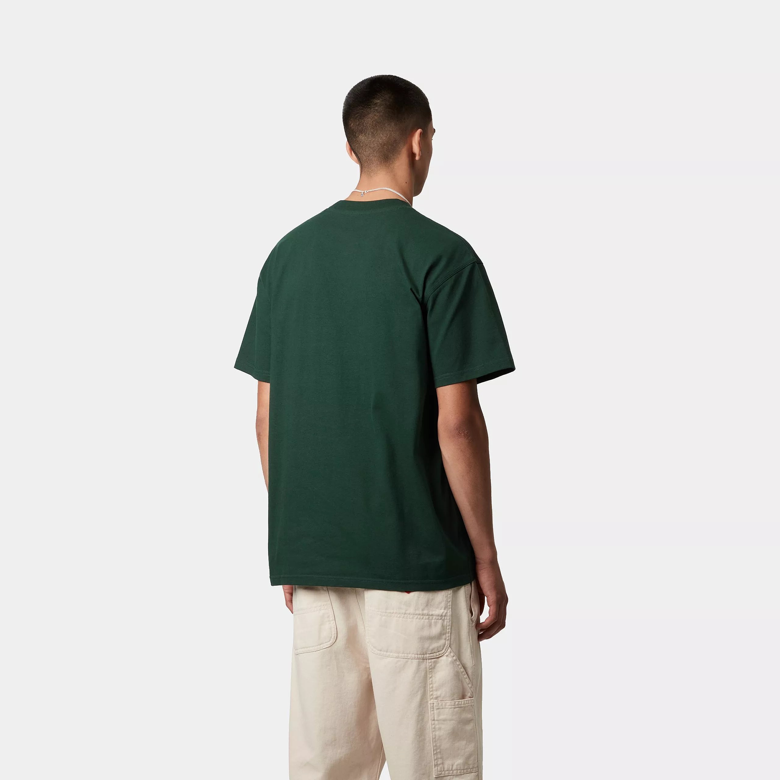 Carhartt WIP S/S American Script T-Shirt Blue Conifer