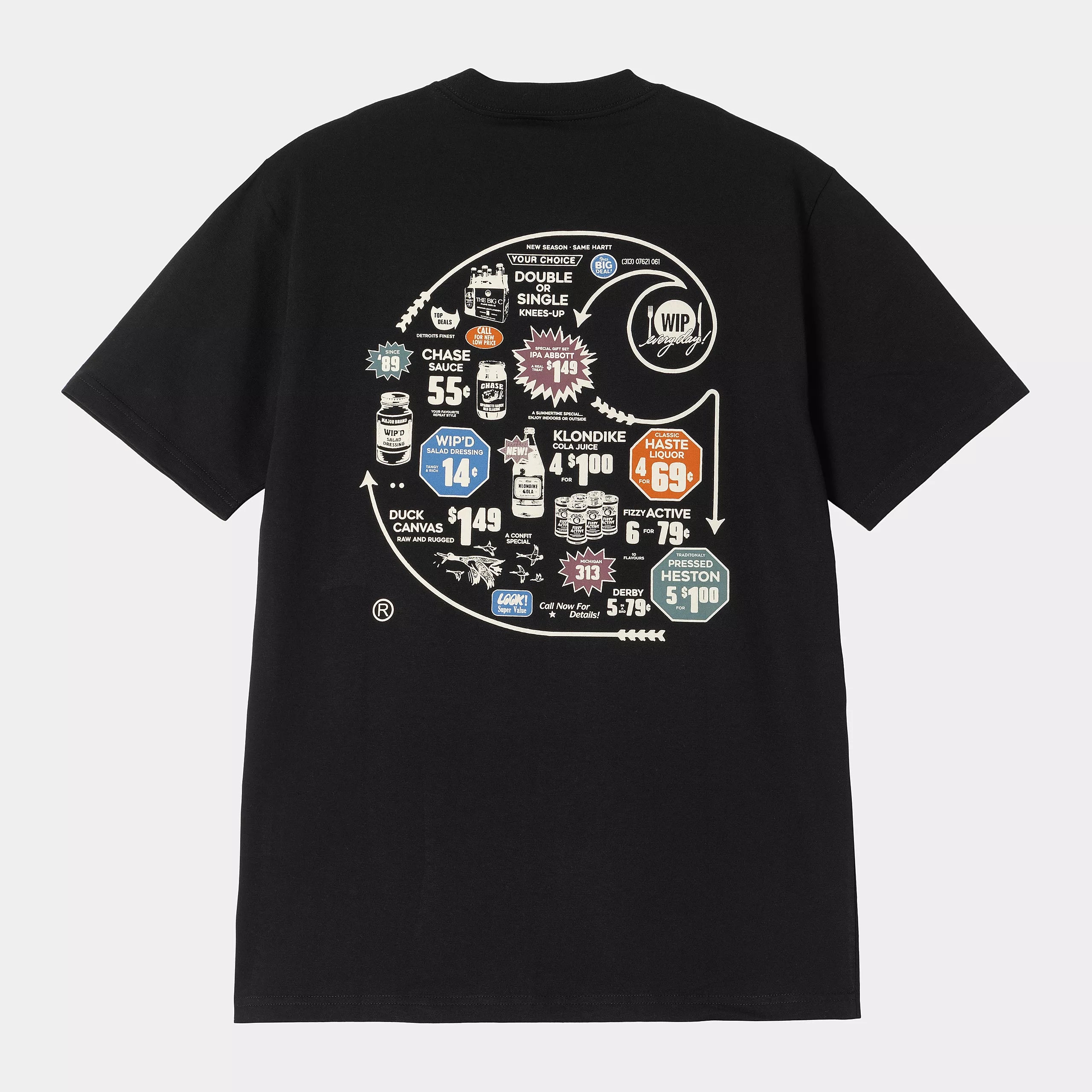 Carhartt WIP S/S Catalogue C Logo T-Shirt Black