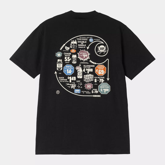 Carhartt WIP S/S Catalogue C Logo T-Shirt Black