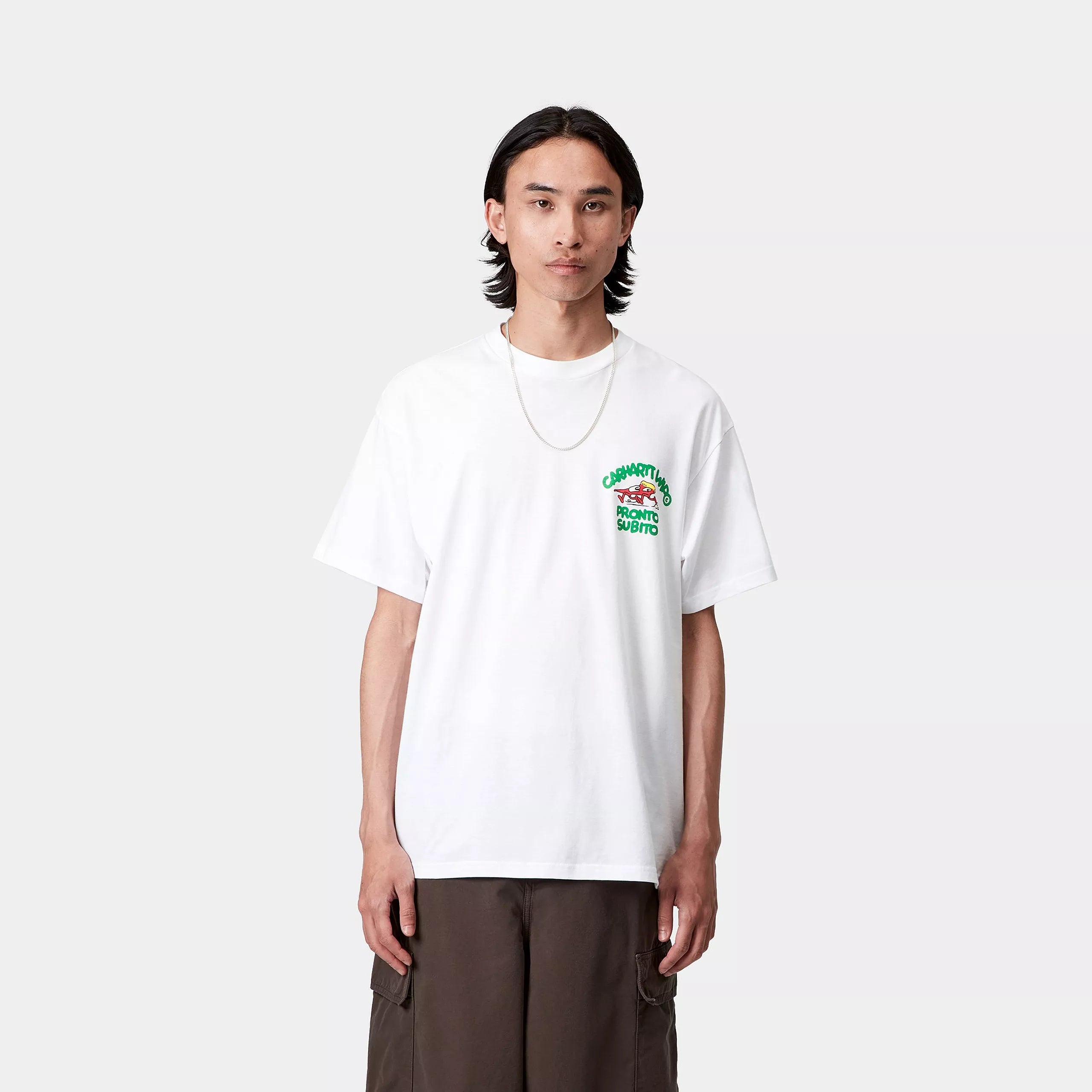 Carhartt WIP S/S Pronto Pizza Backprint T-Shirt White