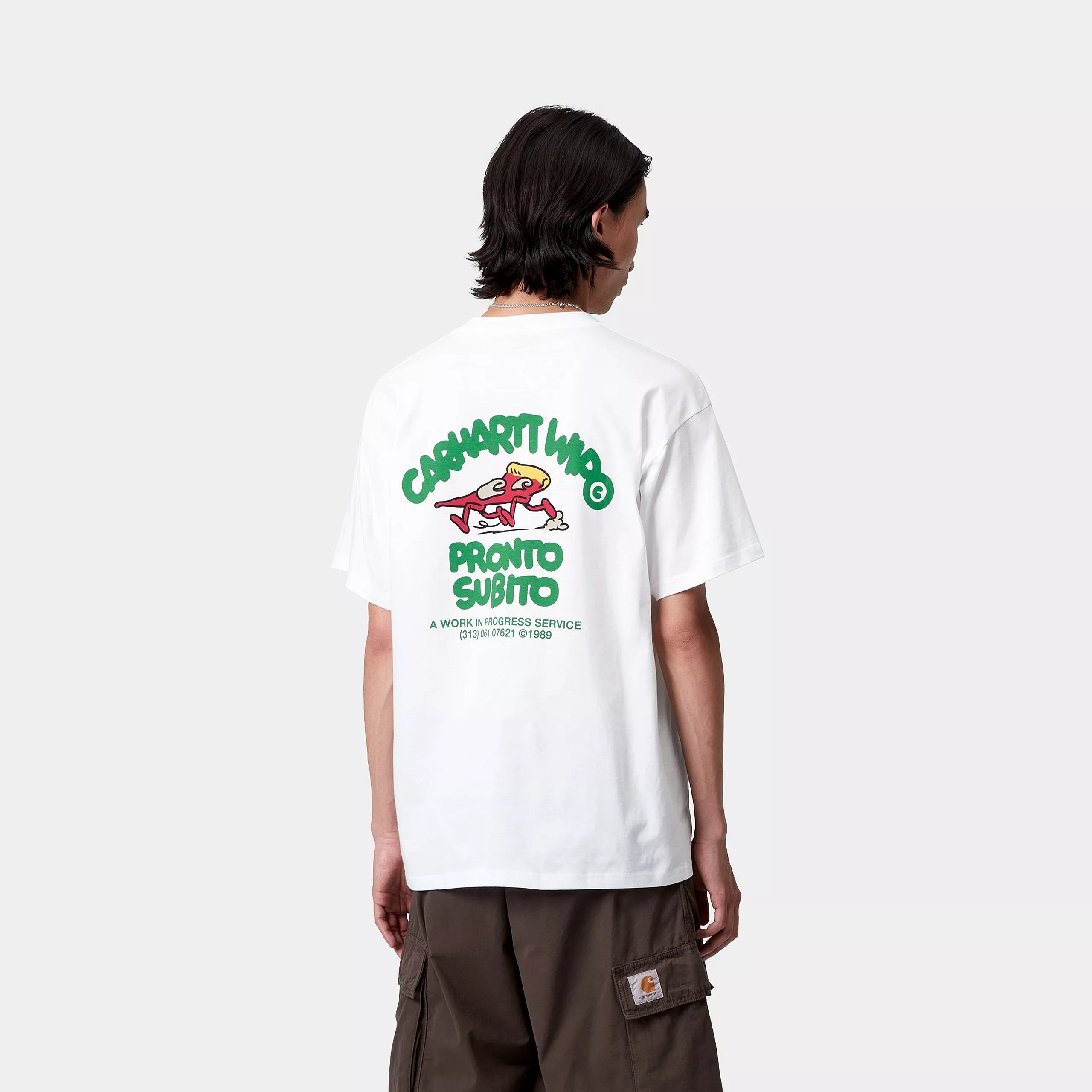Carhartt WIP S/S Pronto Pizza Backprint T-Shirt White