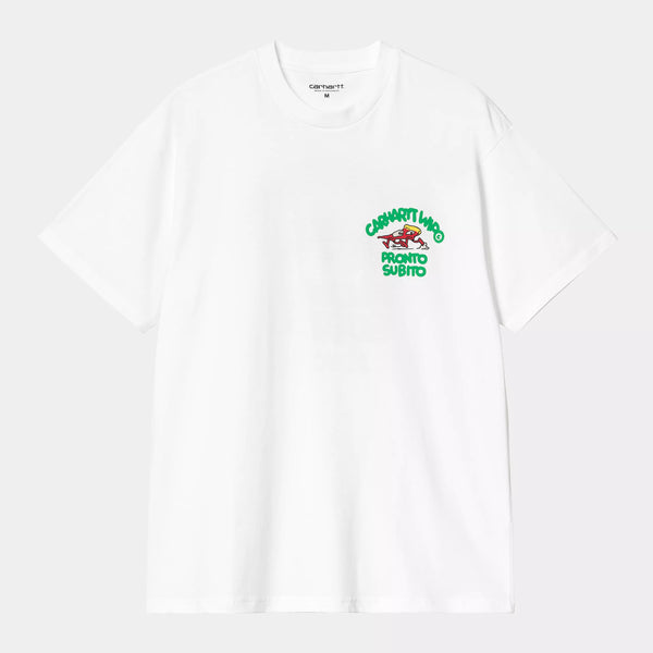 Carhartt WIP S/S Pronto Pizza Backprint T-Shirt White