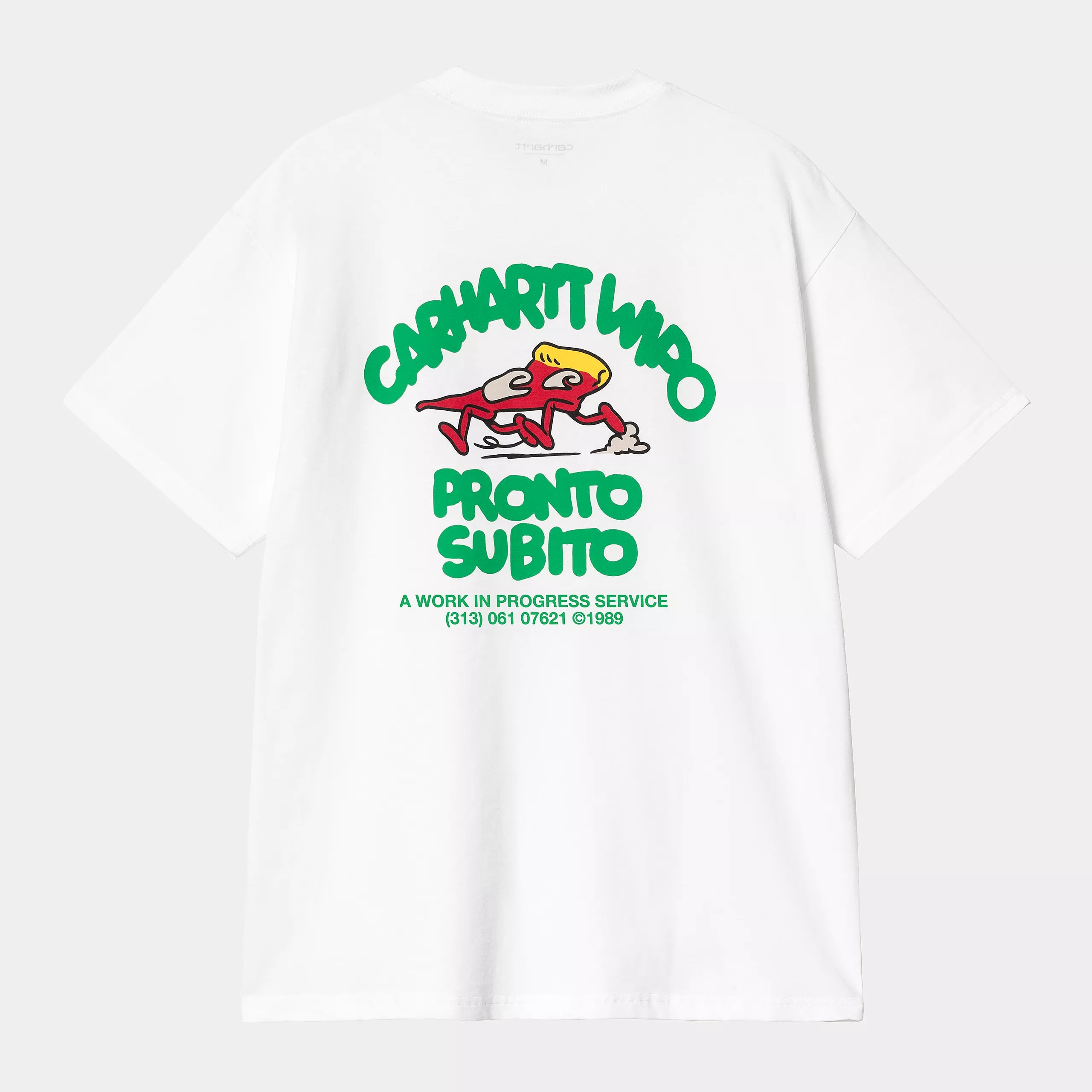 Carhartt WIP S/S Pronto Pizza Backprint T-Shirt White