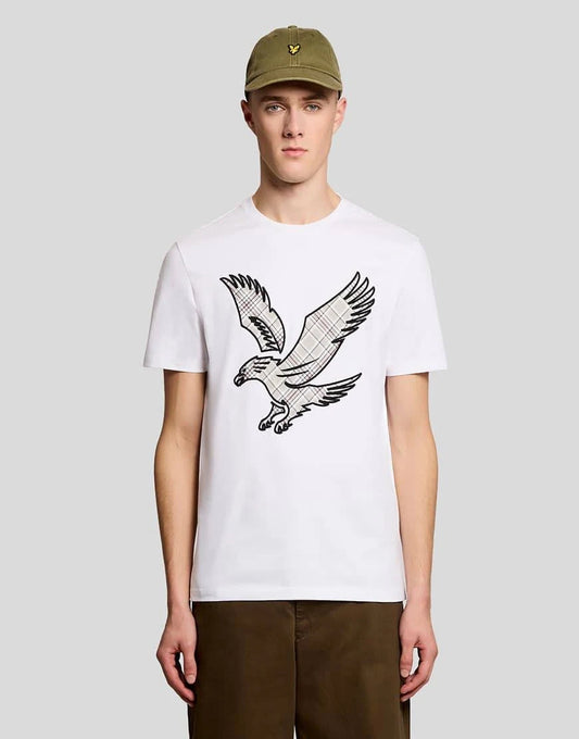 Lyle & Scott Tartan Eagle T-Shirt White