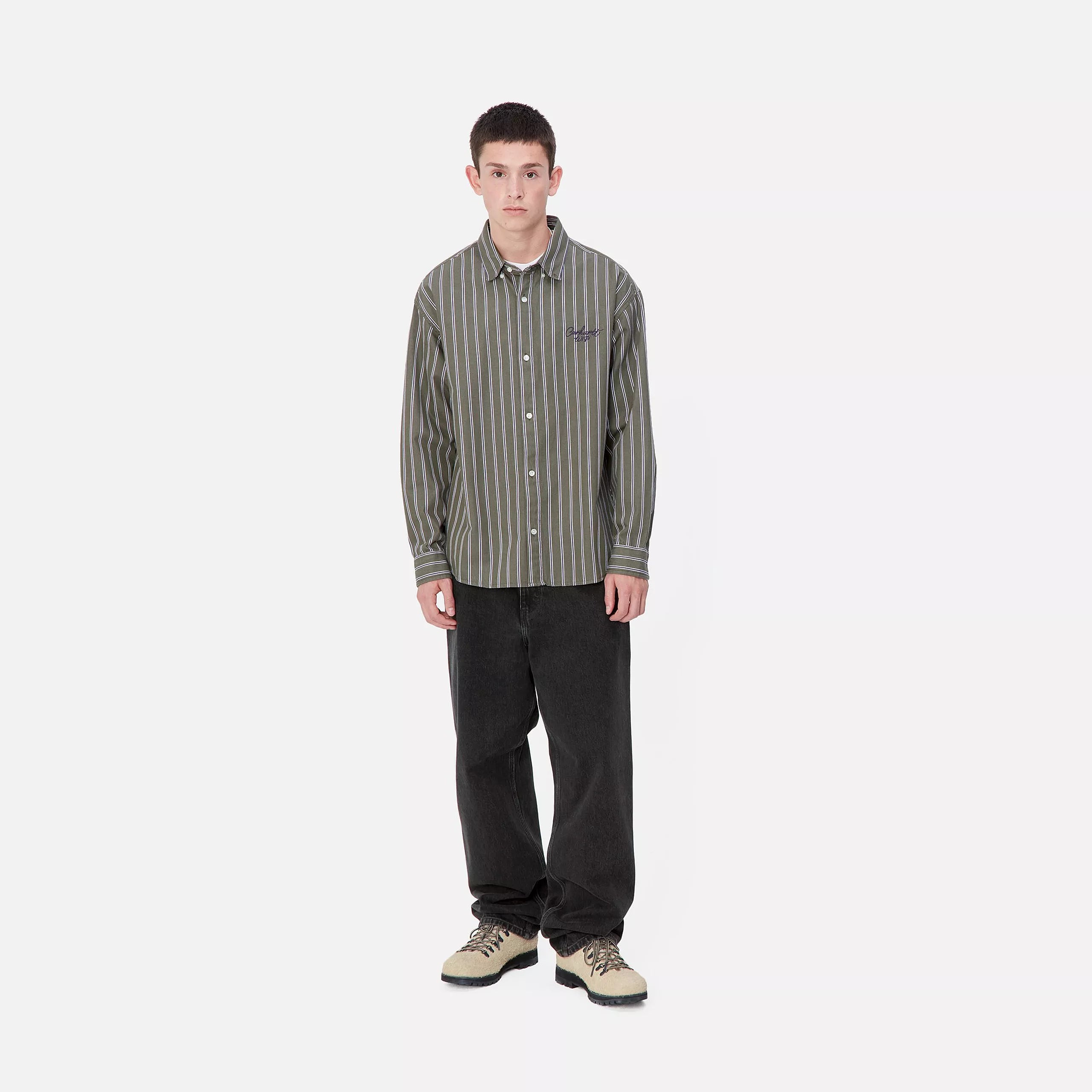 Carhartt WIP Single Knee Denim Pant Black Stone Washed