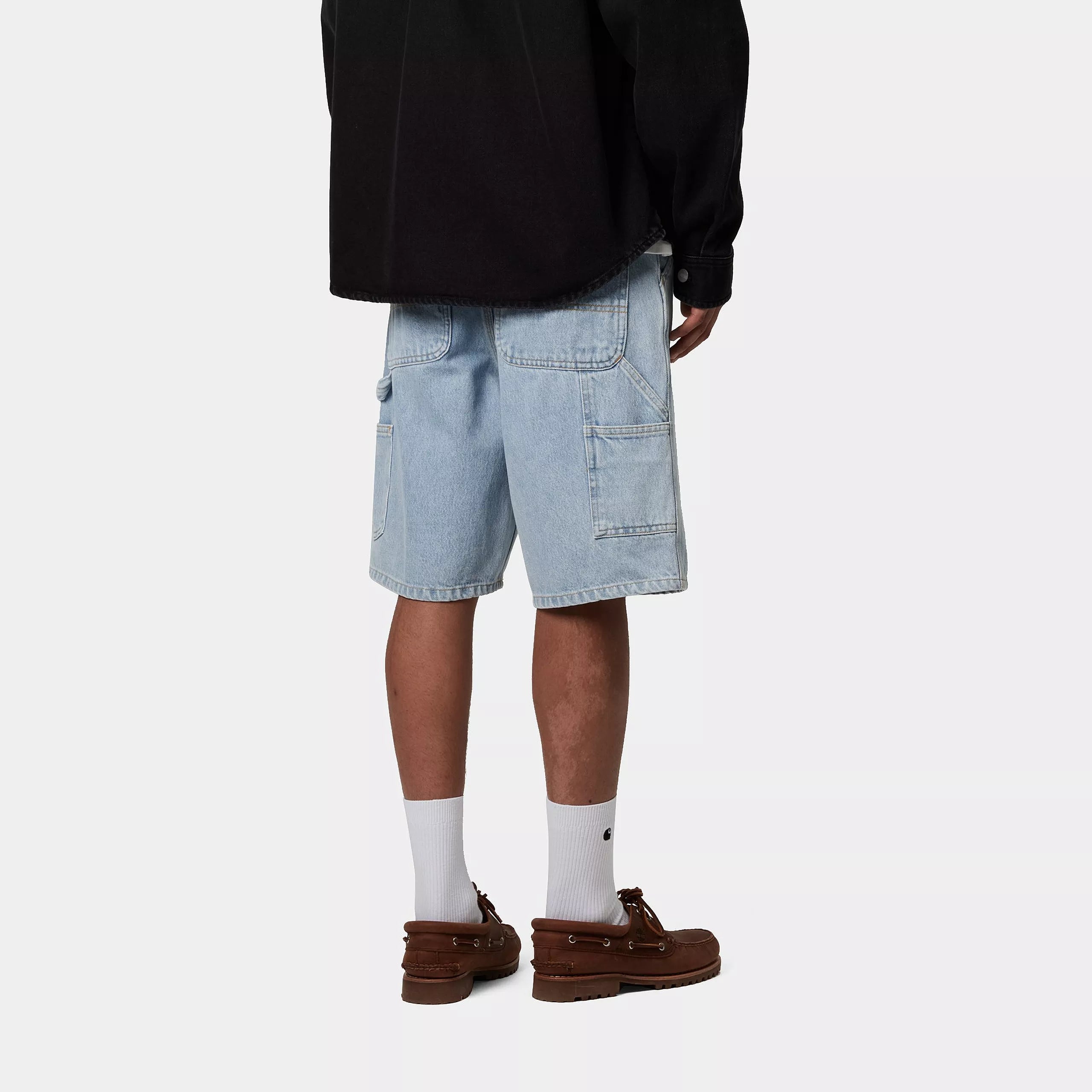 Carhartt WIP Single Knee Short Blue (Heavy Stone Bleached)