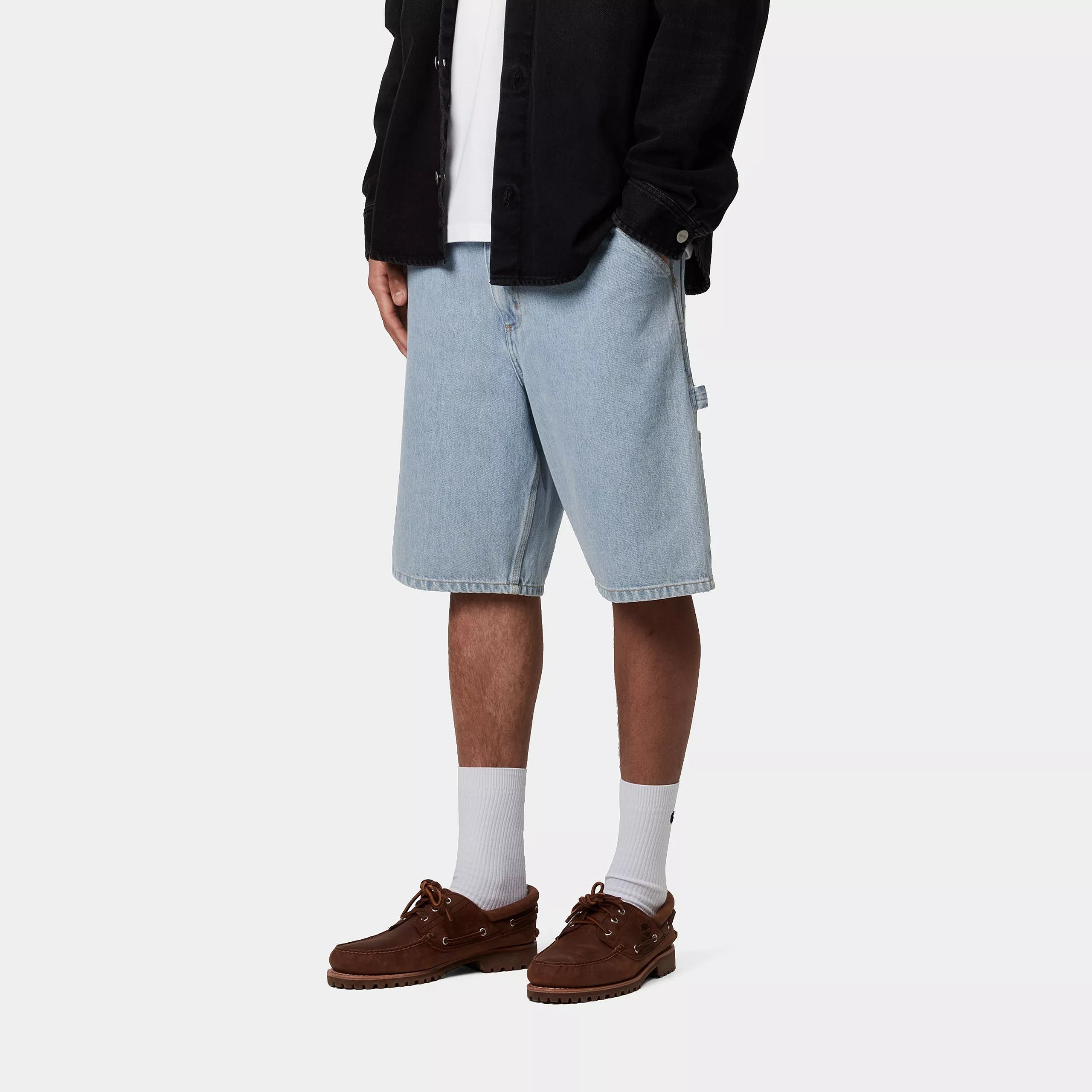 Carhartt WIP Single Knee Short Blue (Heavy Stone Bleached)