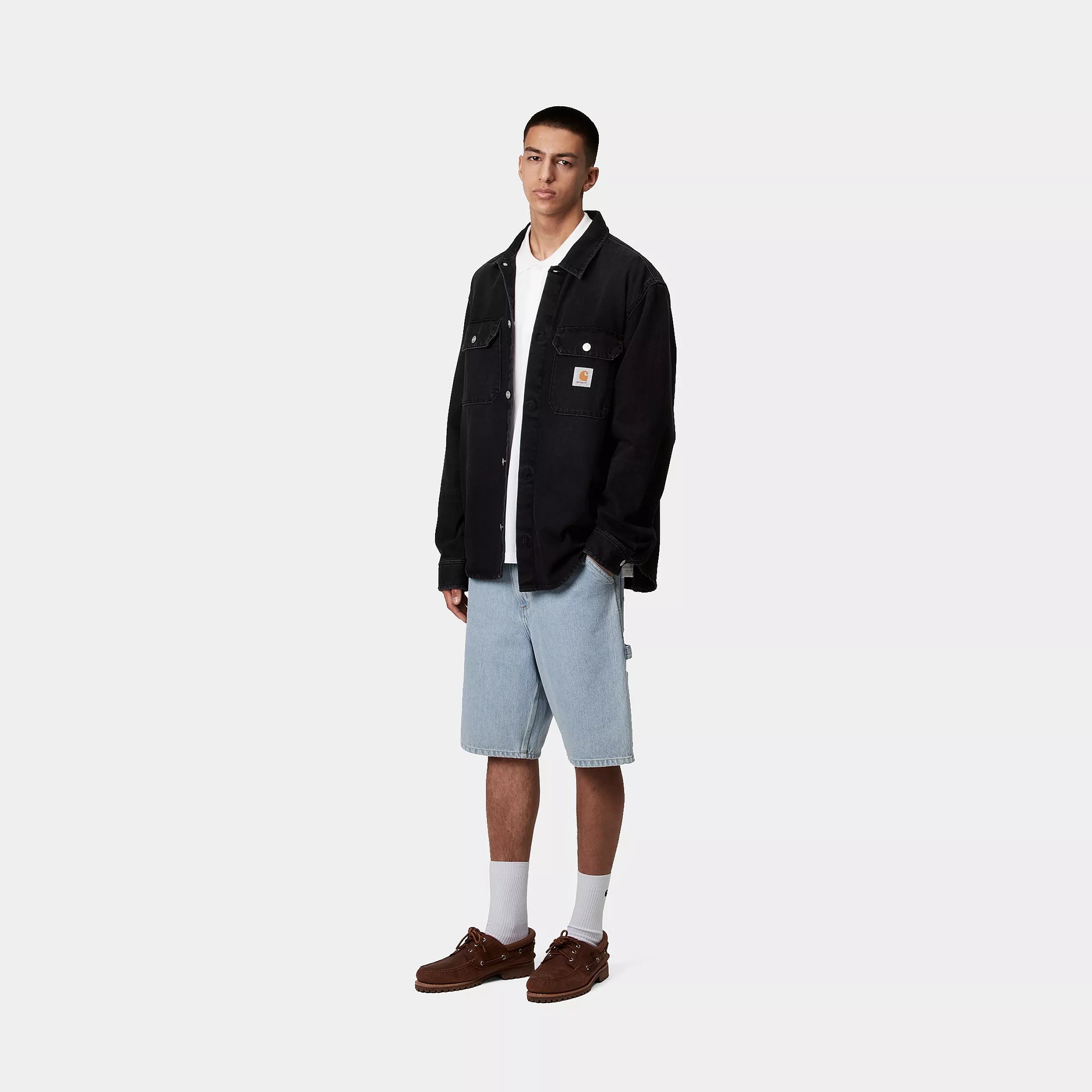 Carhartt WIP Single Knee Short Blue (Heavy Stone Bleached)