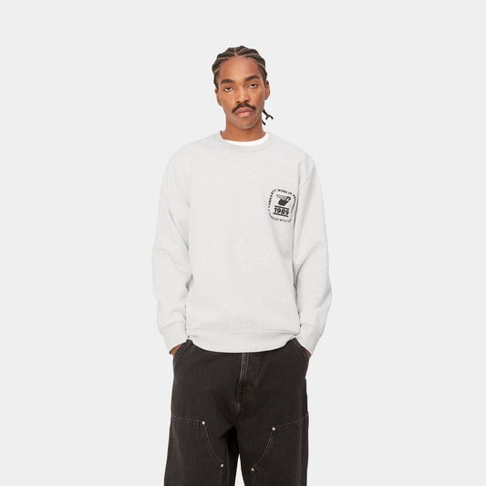 Carhartt WIP Stamp State Backprint Sweat Ash Heather