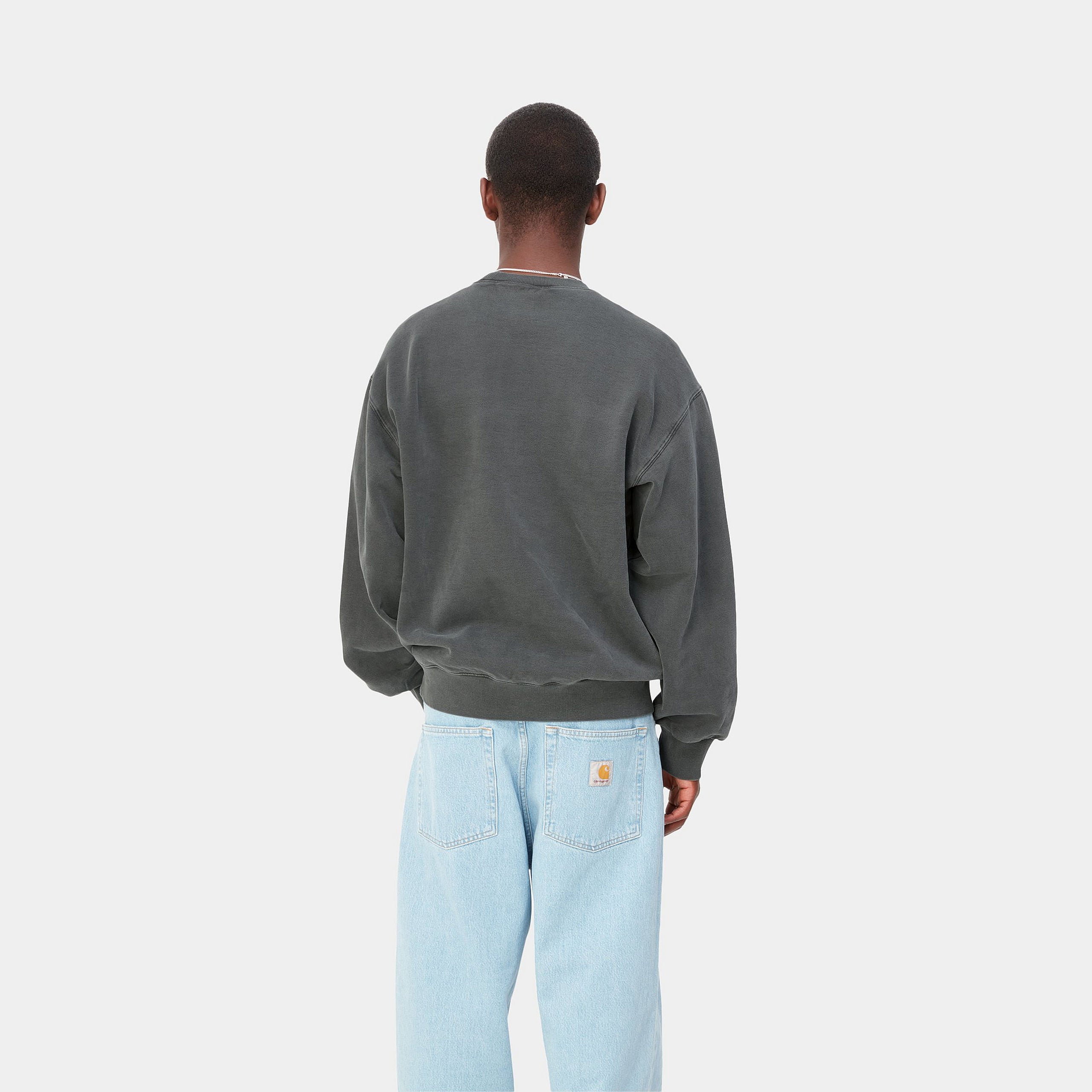 Carhartt WIP Garment Dyed Vista Crew Sweat Graphite Grey