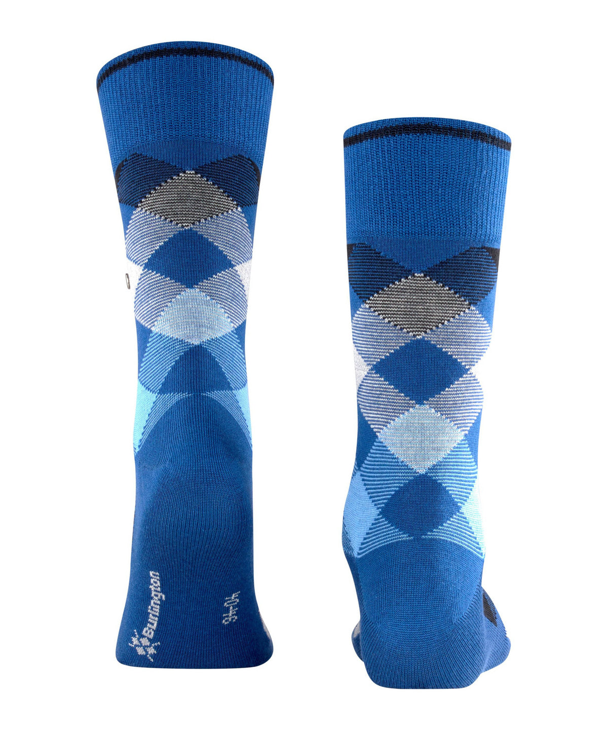 Burlington Newcastle Tartan Socks in Royal Blue 6053