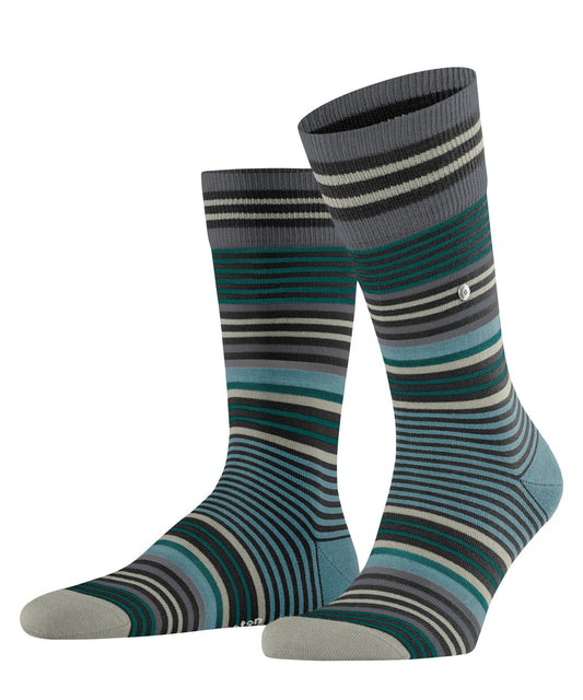 Burlington Stripe Multi Socks Black