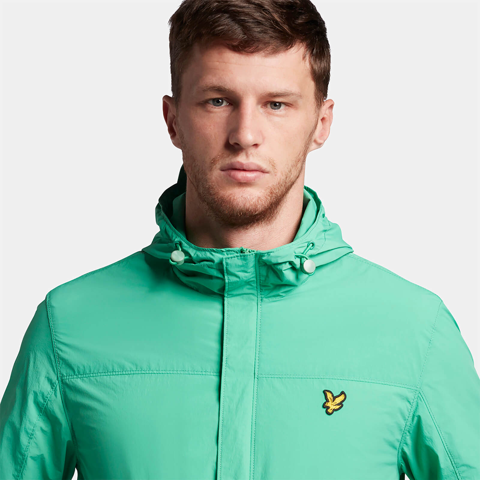 Lyle & Scott Hooded Pocket Jacket in Green Glaze