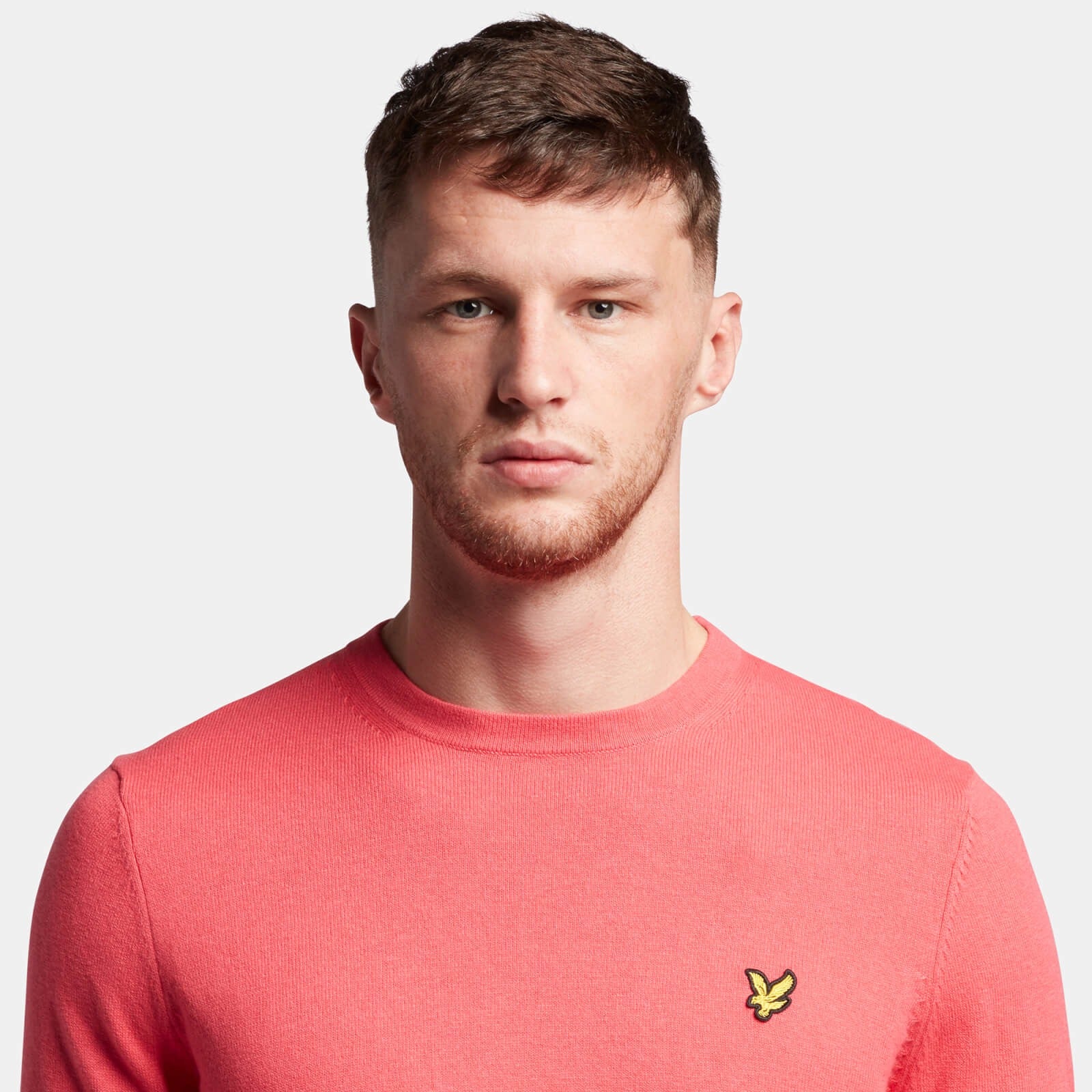 Lyle & Scott Crew Neck Cotton Merino Jumper Rosette